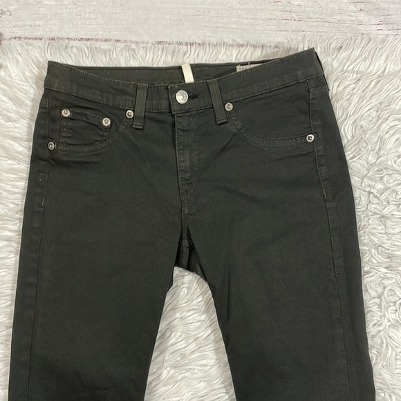 Rag & Bone Skinny Legging Low Rise Jeans Dark Green PFD - Picture 7 of 11